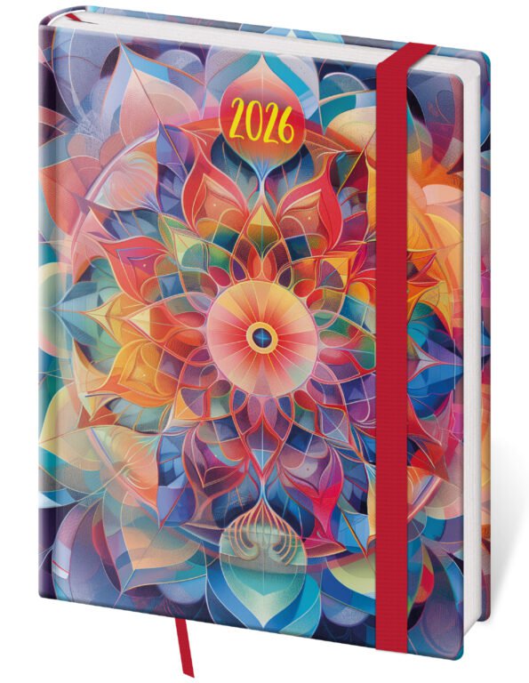 Týdenní diář B6 Vario Kaleidoscope s gumičkou