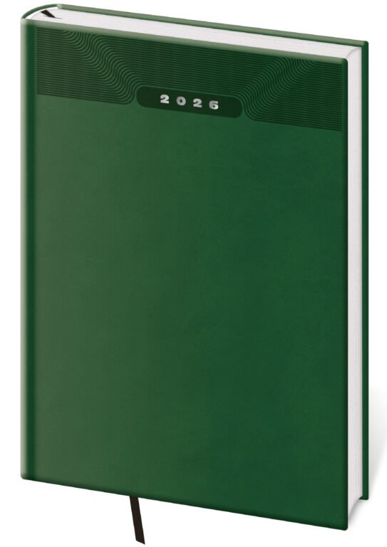 SOFT (ekologické desky) - Denní diář A5 Print Classic zelený