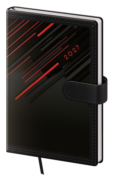 FLIP (s vyměnitelnou náplní) - Kapesní diář A6 Tone s magnetem červený