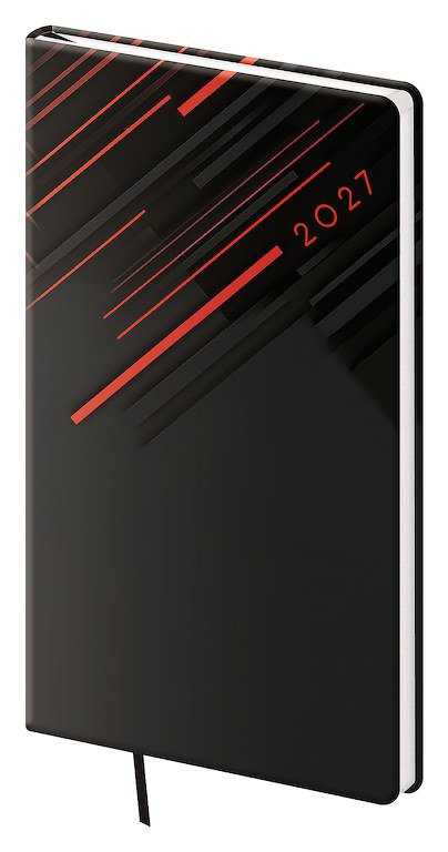 FLIP (s vyměnitelnou náplní) - Kapesní diář A6 Vario Red lines