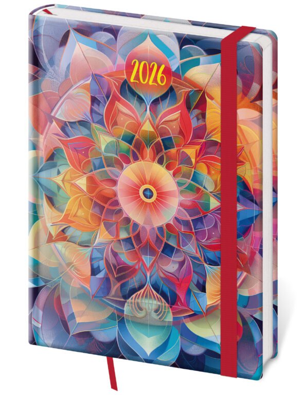 Denní diář A5 Vario Kaleidoscope s gumičkou