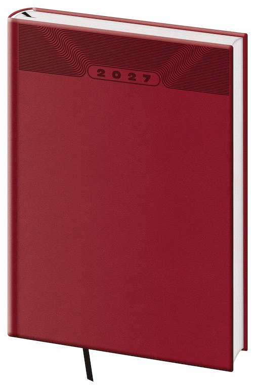 FLIP (s vyměnitelnou náplní) - Denní diář A4 Print Classic angl. červený