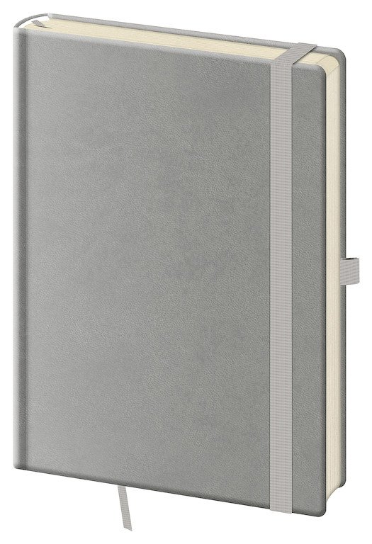 Tečkovaný zápisník Print Pop L Grey (čtverečkovaný)