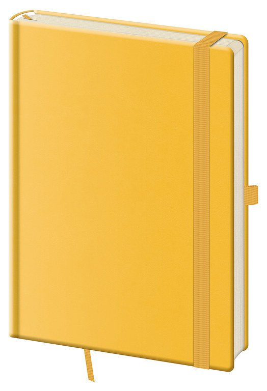 Zápisníky s gumičkou - Tečkovaný zápisník Print Pop L Yellow (čtverečkovaný)