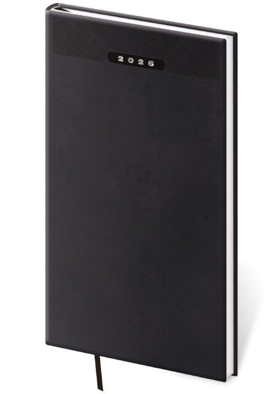 SOFT (ekologické desky) - Kapesní diář Print Classic černý