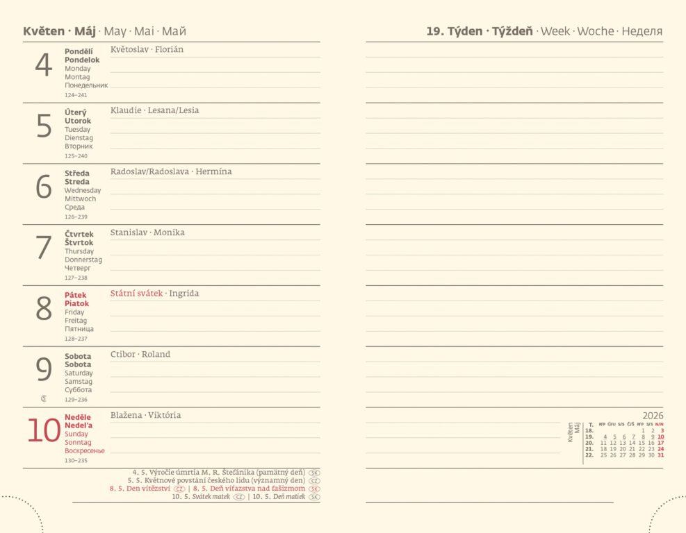 Diáře 2026, plánovací diáře - Kapesní diář Memory tmavě modrý s gumičkou