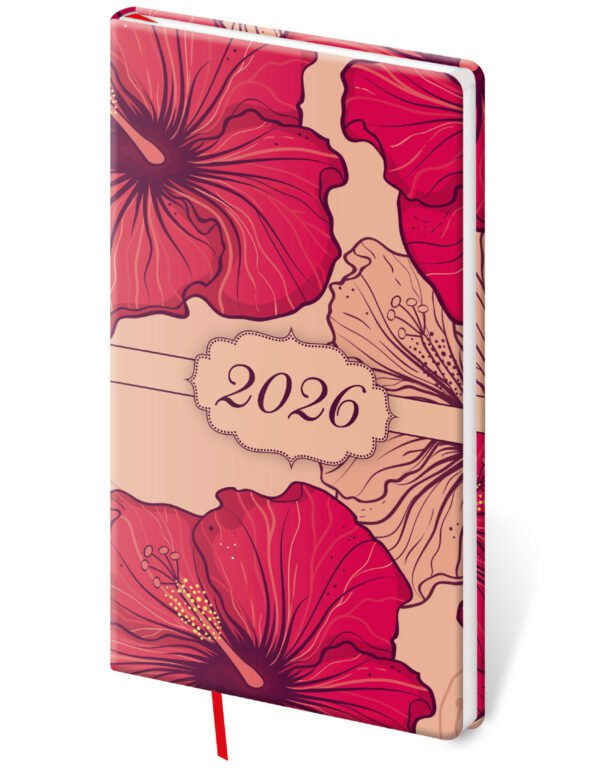 SOFT (ekologické desky) - Kapesní diář Vario Lyra Hibiscus