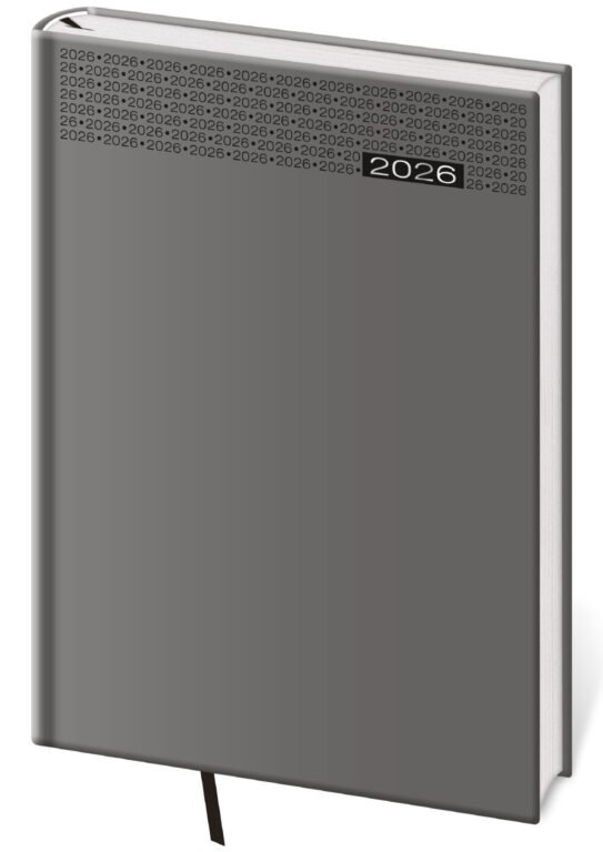 SOFT (ekologické desky) - Týdenní diář B5 Gommato šedý