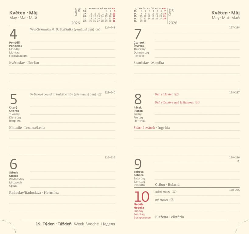 Diáře 2026, plánovací diáře - Kapesní diář Nebrasca angl. červený