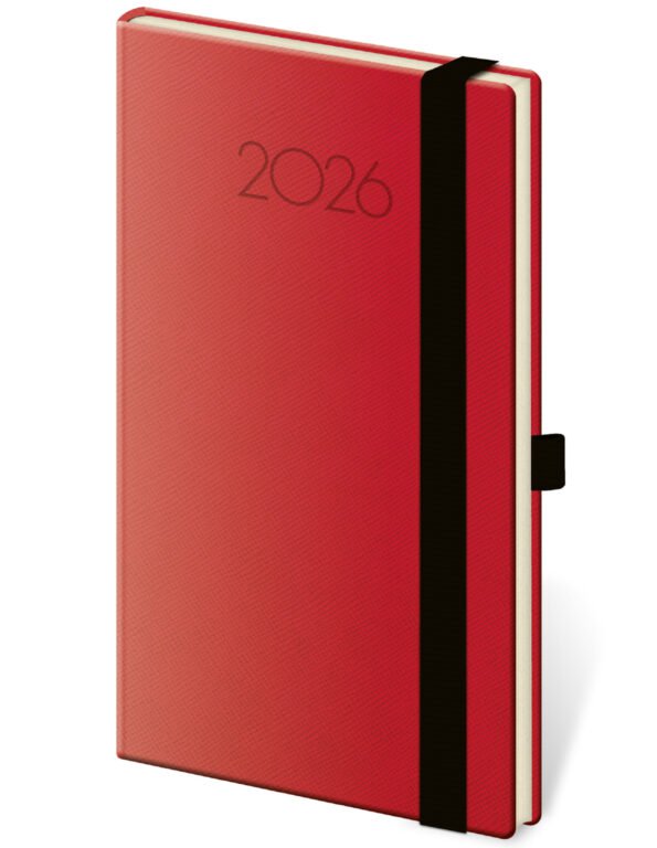 Kapesní diář New Praga červený